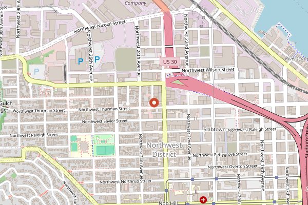 Map showing Langbaan in Portland