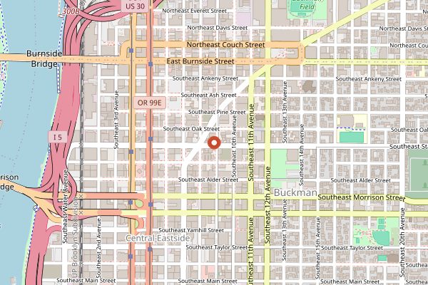 Map showing Push X Pull Coffee in Portland