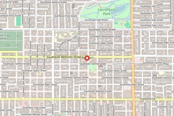 Map showing Aalto Lounge in Portland