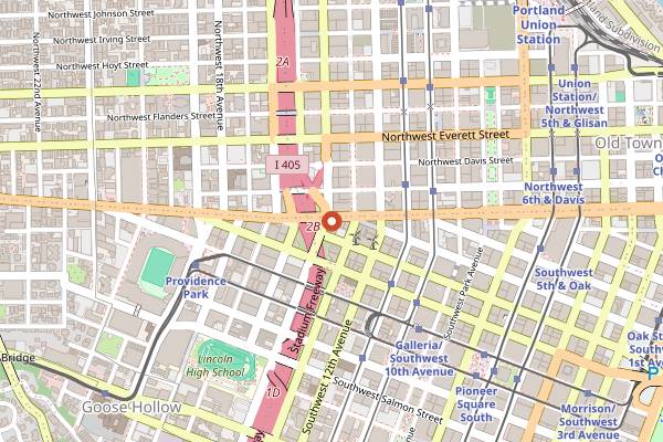 Map showing Lola's Room in Portland