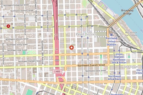 Map showing MONO Space in Portland