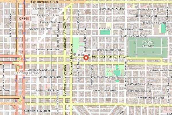 Map showing Peacock PDX in Portland