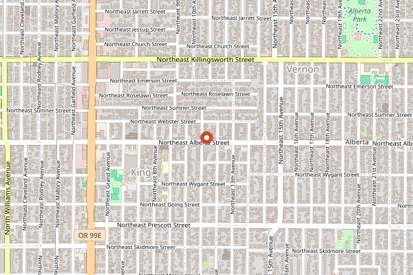 Map showing Radio Room in Portland