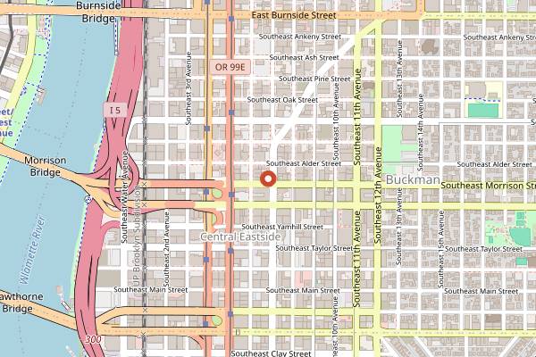 Map showing Star Bar in Portland