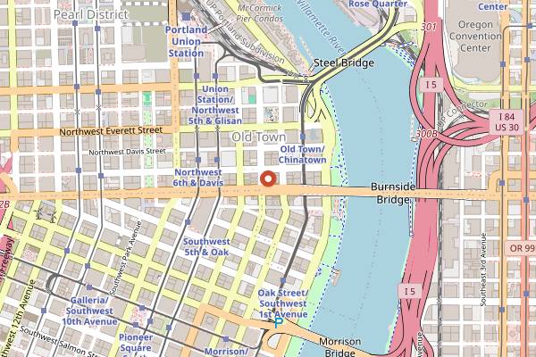 Map showing Tube in Portland