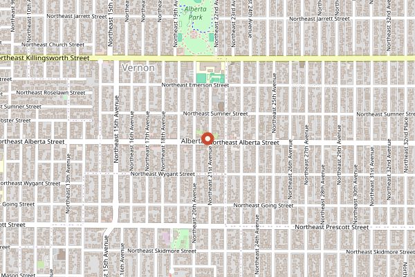 Map showing Bollywood Theater in Portland