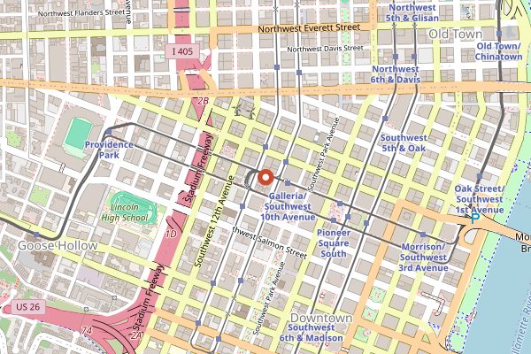 Map showing Mucca Osteria in Portland