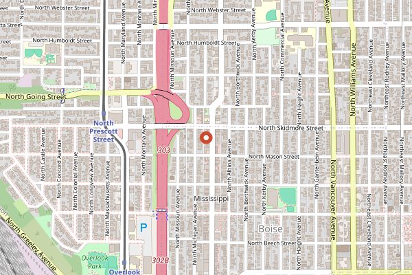 Map showing Prost! Marketplace in Portland
