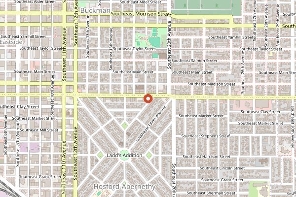 Map showing OK Omens in Portland