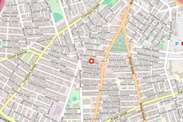 Map showing Knead Doughnuts in Providence