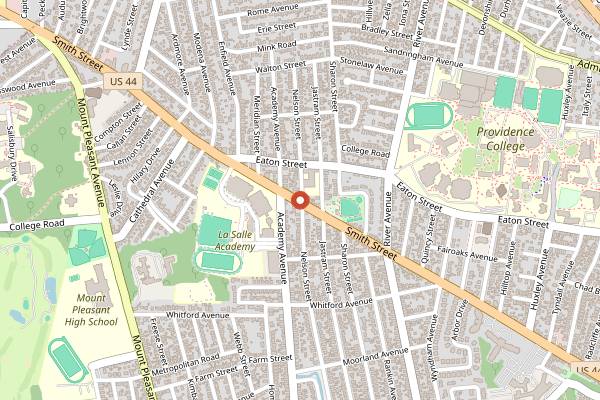 Map showing LaSalle Bakery in Providence