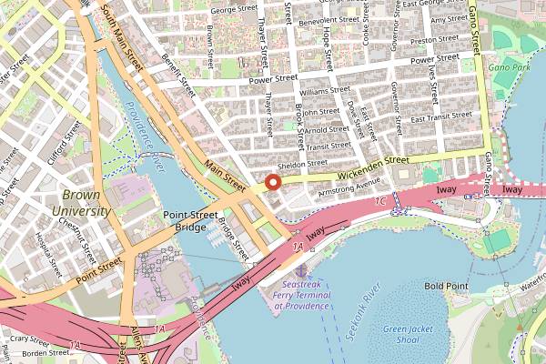 Map showing PVDonuts in Providence