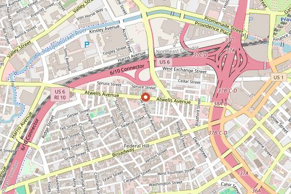 Map showing Scialo Bros Bakery in Providence