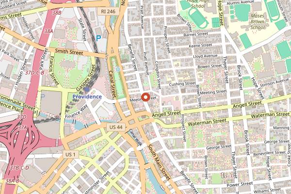 Map showing Den Den Cafe Asiana in Providence
