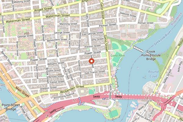 Map showing Dune Brothers Fox Point in Providence