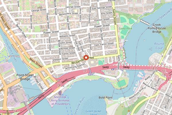 Map showing Pizza Marvin in Providence