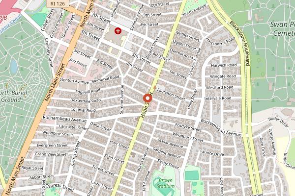 Map showing Wara Wara in Providence