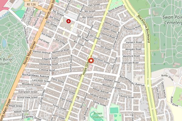 Map showing Like No Udder in Providence