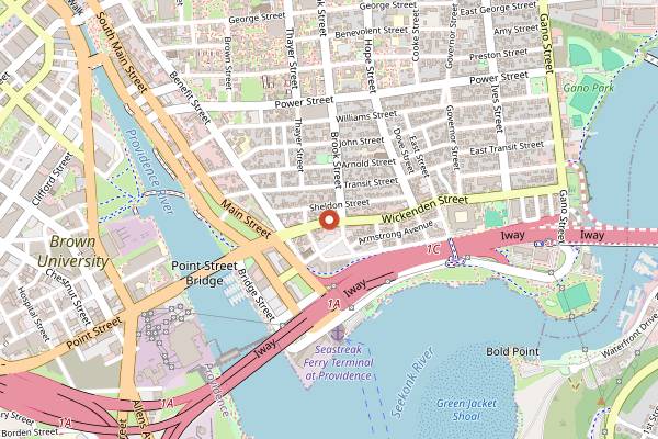 Map showing Taste of India in Providence