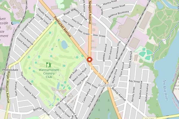 Map showing Bowen's Wharf Seafood Festival in Providence