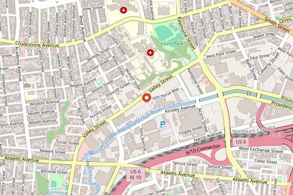Map showing RI VegFest in Providence