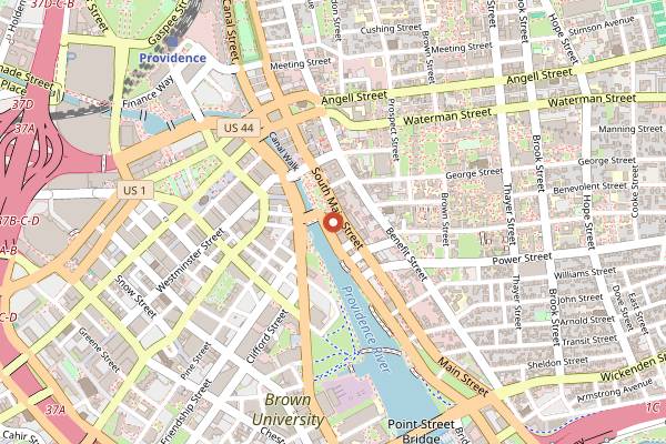 Map showing Hemenway's in Providence