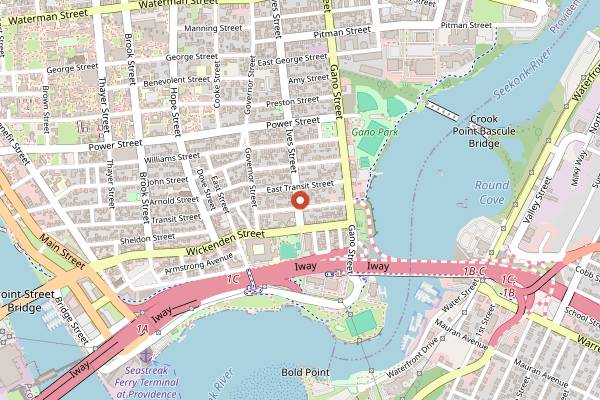 Map showing Aleppo Sweets in Providence