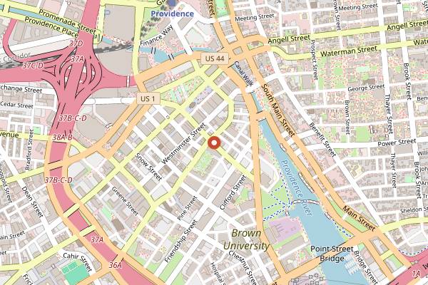 Map showing Sarto Live Jazz in Providence