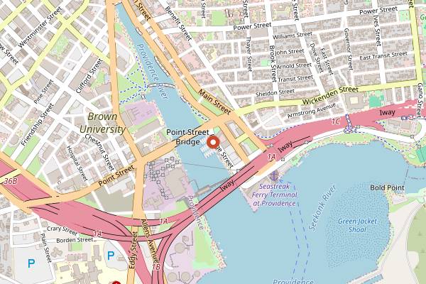 Map showing The Hot Club in Providence