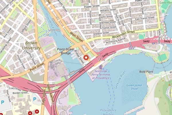 Map showing Al Forno in Providence