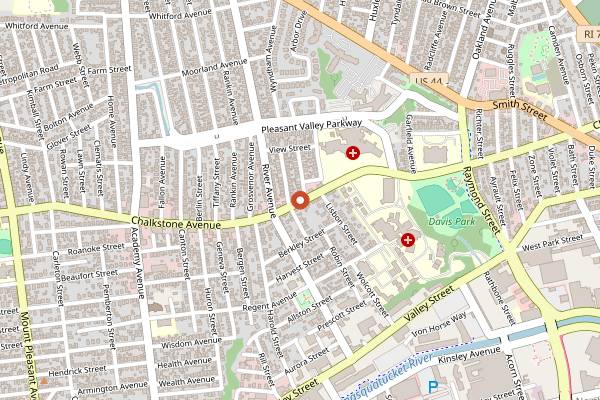 Map showing Los Andes in Providence