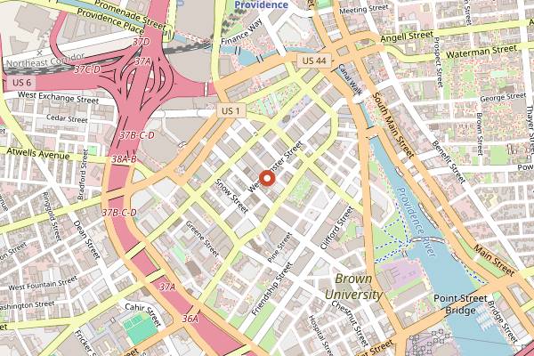 Map showing Oberlin in Providence