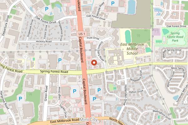 Map showing Michaels English Muffins in Raleigh