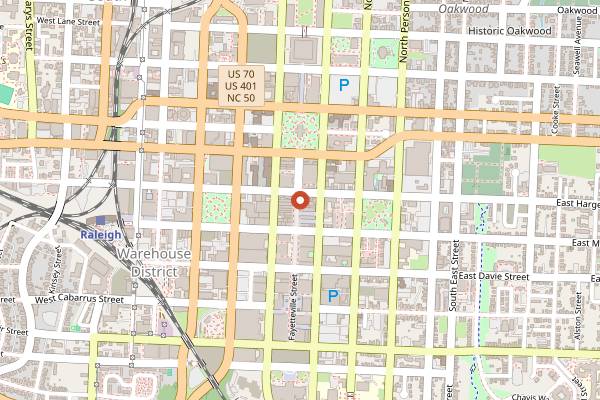 Map showing The Anchor in Raleigh