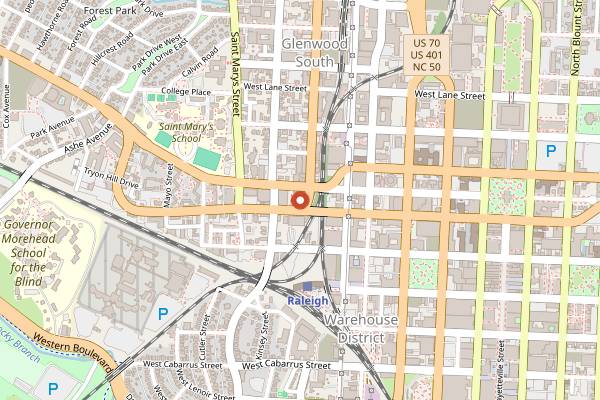 Map showing Dram and Draught in Raleigh