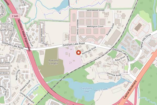 Map showing Compass Rose Brewery in Raleigh