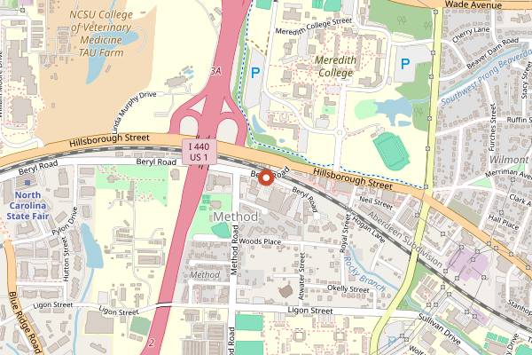 Map showing Neomonde in Raleigh