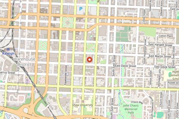 Map showing Big Ed's City Market Restaurant in Raleigh