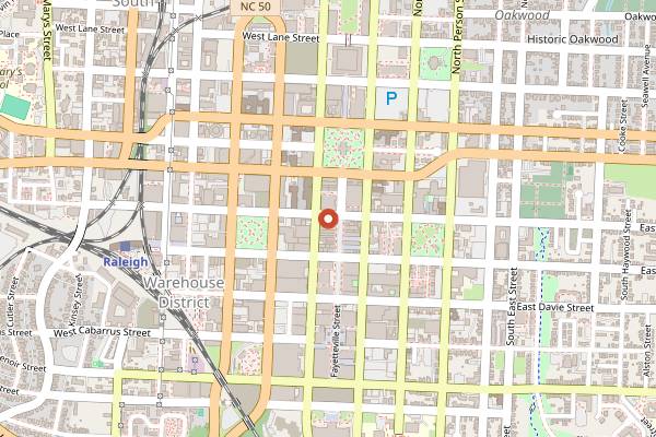 Map showing Raleigh Raw in Raleigh
