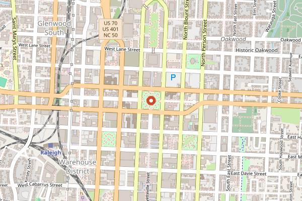 Map showing Hopscotch Music Festival in Raleigh