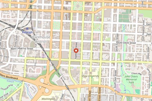 Map showing Raleigh International Food Festival in Raleigh