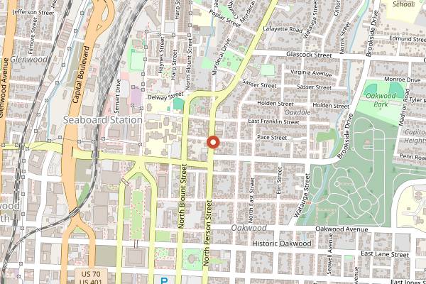 Map showing Jolie Restaurant in Raleigh