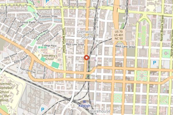 Map showing La Farm Bakery in Raleigh