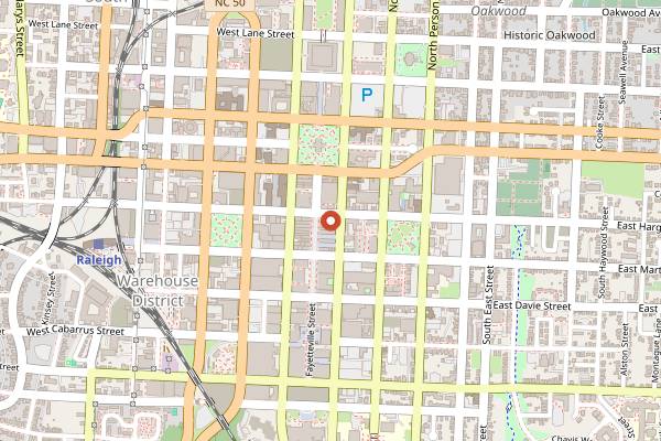 Map showing Raleigh Times Bar in Raleigh