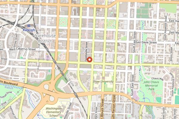 Map showing The Haymaker in Raleigh