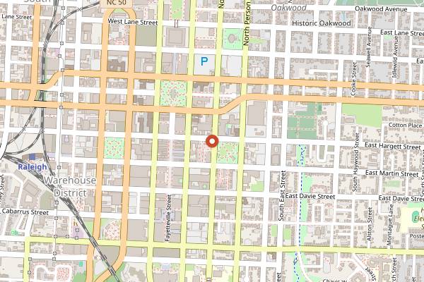 Map showing Caffe Luna in Raleigh