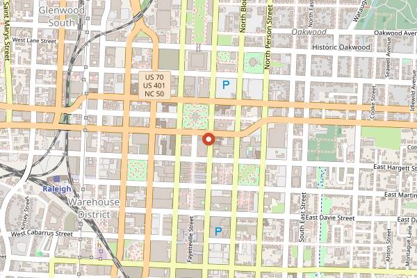 Map showing Centro in Raleigh