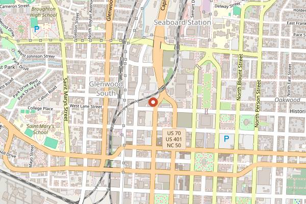 Map showing Mulino Italian Kitchen & Bar in Raleigh