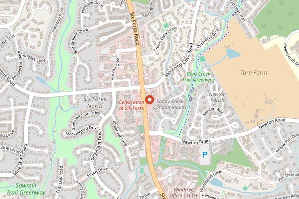 Map showing Vivo Ristorante in Raleigh