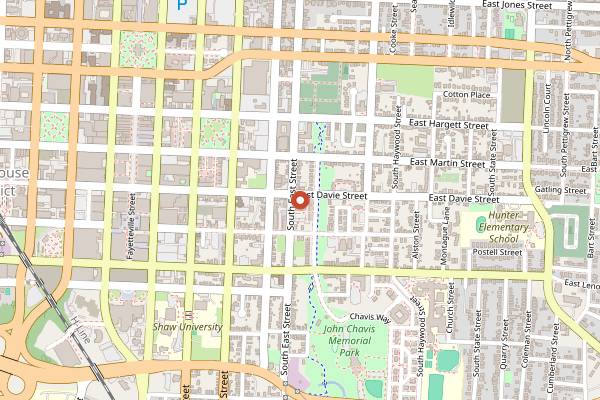 Map showing Bul Box (Transfer Co.) in Raleigh